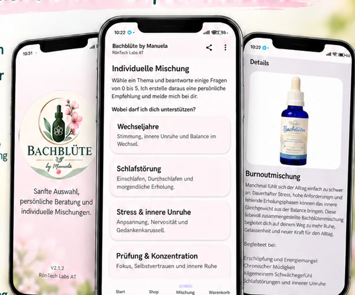 Bachblüten Balance App – Shop und persönliche Empfehlungen